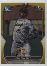 2023 Bowman Draft Chrome Yellow Refractor /75 Carlson Reed #BDC-11