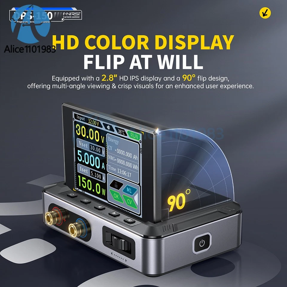 FNIRSI DPS150 Portable CNC DC Power Supply Adjustable 30V 5A 150W Volt Regulator - Image 4 of 4