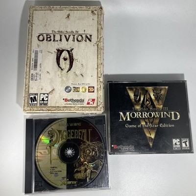 PC Game Lot Elder Scrolls Oblivion, Morrowind GOY edition, Chapter II Daggerfall