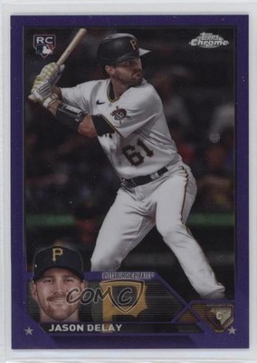 2023 Topps Chrome Update Purple Refractor 24/250 Jason Delay Rookie RC 17mj