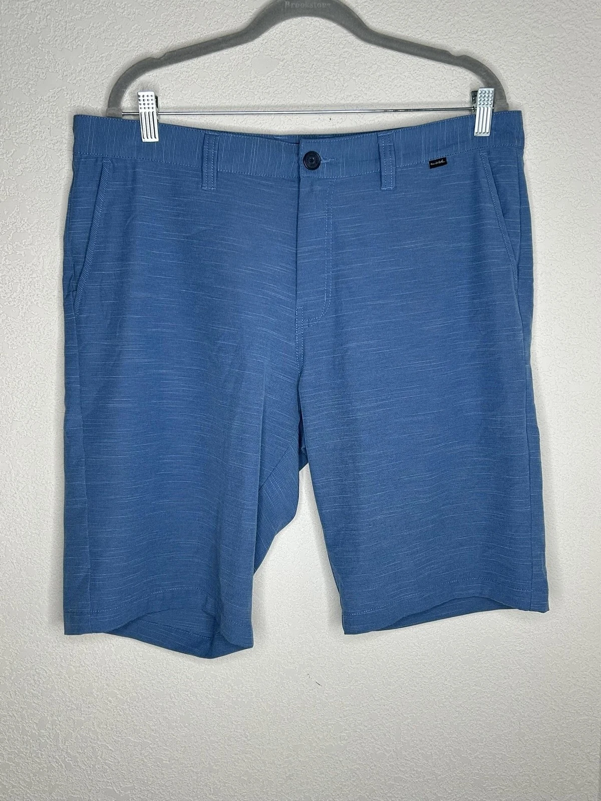 Travis Mathew Shorts Mens 36 Blue Chino Golf Stretch Performance 11 Inseam