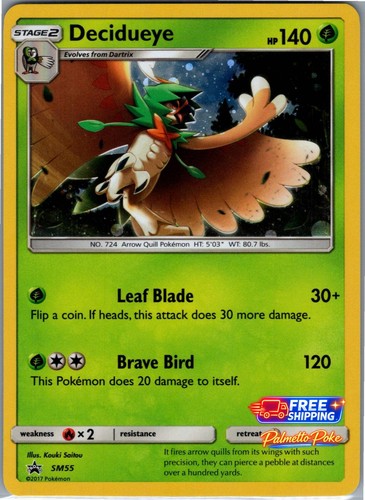 Decidueye - SM55 (Cosmic Holo) Promo Sun & Moon Promo Pokemon Near Mint