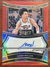 2024-25 Panini Select Red Prizm Jared McCain RC Auto Autograph  Okc Thunder