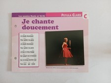 CARTE FICHE - PETULA CLARK   Je chante doucement