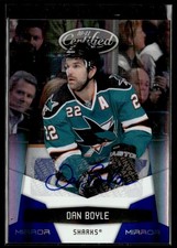 2010-11 Panini Certified Mirror Blue Signatures Dan Boyle Auto 43/50 #122