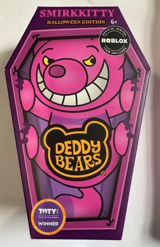 NEW 2025 Deddy Bears Halloween Edition ROBLOX Smirkkitty Sealed in Coffin VHTF