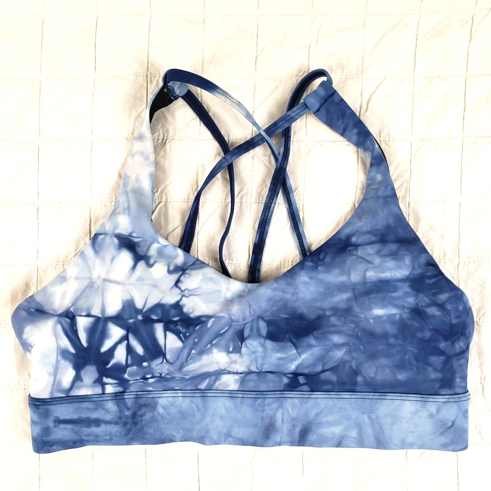 CONJUNTO de 2 ~ Sujetador deportivo ZYIA Active rojo sin forro + azul con almohadillas para mujer talla XL Foto 4 de 4