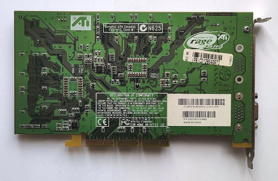 RARE! ATi Rage Fury MAXX 64MB AGP VGA Card - Test OK! 071 - Image 2 of 4