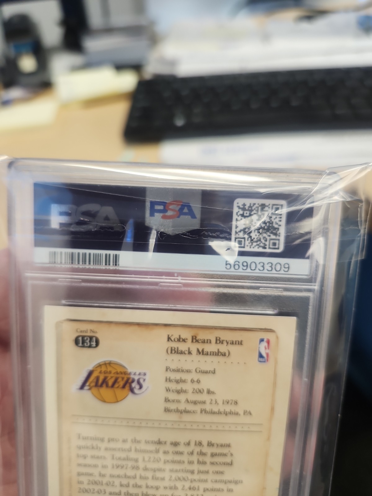 2012 PANINI KOBE ANTHOLOGY #134 KOBE BRYANT PSA 9 Los Angeles Lakers  view 6