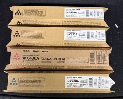 Genuine Ricoh Savin Lanier SP C430A Lot of 4 ( No Yellow )
