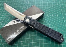 TwoSun Knives Folding G10 Handle Tanto D2 Blade TS33-D2-G10