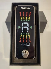 D'Addario CT-20 Pedal Tuner Used Excellent Condition In Box With Cord