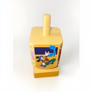 Disney Hanukkah Wood Dreidel Stand Included