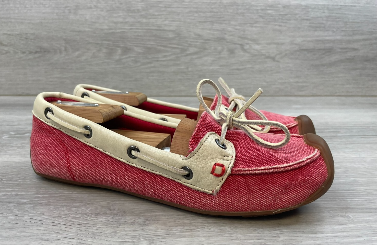 Mocassini donna Keen Catalina mocassino slip on tela 8 5 rosso scarpe da barca comode