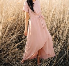 Saving Paige Pink Dress, Size Medium, midi Tea Length