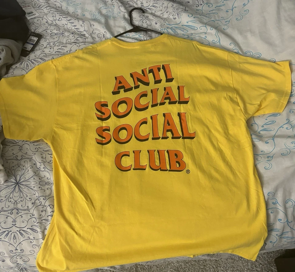 Camiseta Anti Social Social Club Desayuno Club Amarilla Talla XXL Foto 2 de 2