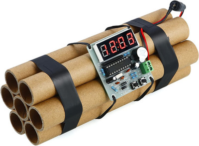 Realistic Fake Time Bomb Toy for Movie Props, Fake Dynamite Toy Stick Bomb for G