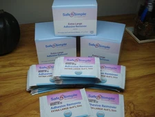 3+ Boxes Safe n Simple Extra Large Adhesive Remover Wipes 4 x 4 3/4 lot exp 2027
