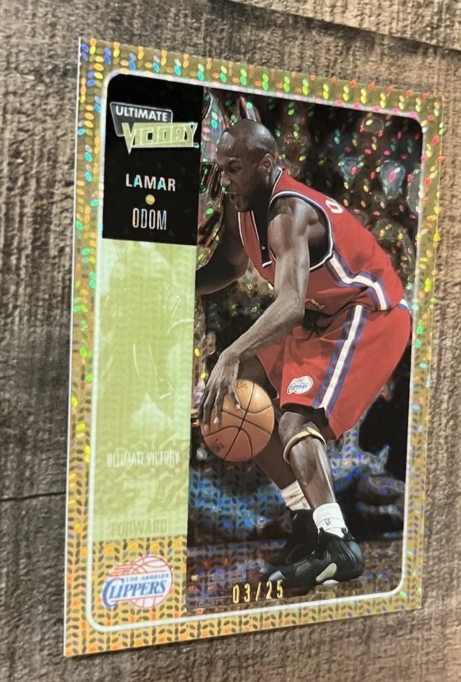 2000 Ultimate Victory Lamar Odom #04/25 Rare SSP Holo Foil Clippers Rookie RC - Image 3 of 4