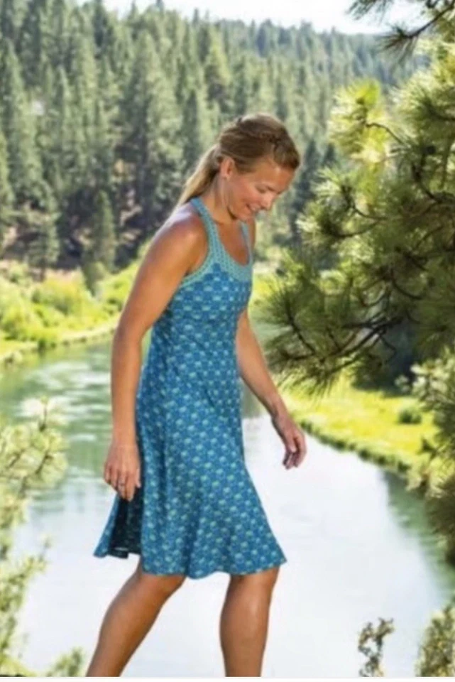 Vestido Prana Cali corredor espalda estampado geométrico exterior camping senderismo sujetador incorporado Foto 4 de 4