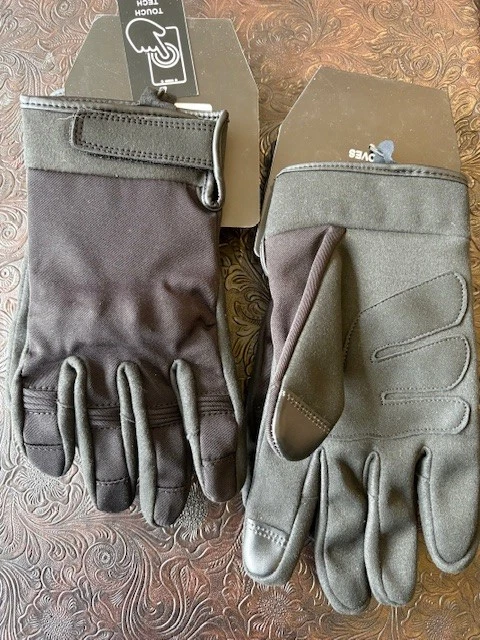 Men's Neoprene Full Finger Gloves - Black Size Small