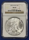 2002 American Silver Eagle Coin - NGC MS69