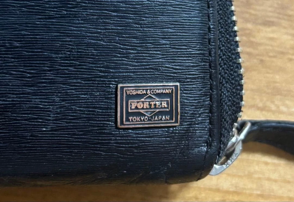 Carteira longa de couro preta Porter Yoshida Kaban Bag - Imagem 4 de 4