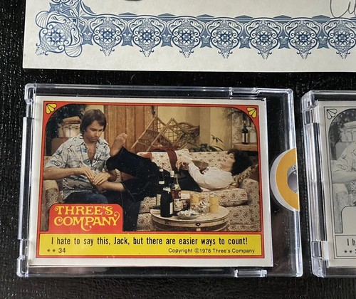 Three's Company 1978 Topps Vault Positive Proof Set Blank Back #34 John Ritter