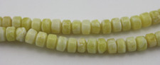 Lemon Jade heishi beads 4x6mm