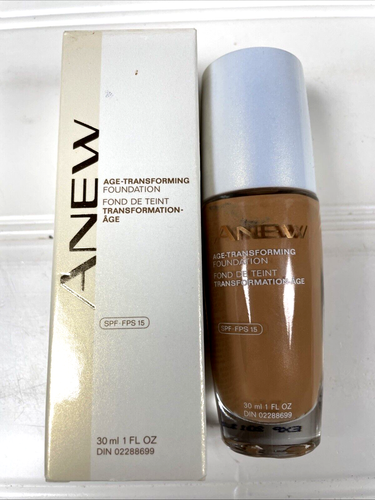 Avon ANEW Age Transforming Foundation Medium Beige - 1 fl oz SPF 15 New - Picture 3 of 8