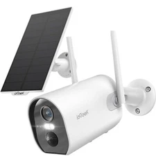 ieGeek Wireless Outdoor Solar Security Camera 2K Home WiFi Battery CCTV System