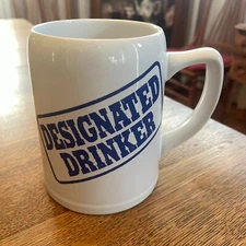 Designated Drinker Humorous Beer Mug Stein