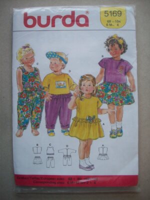 Toddler dress rompers pants skirt top pattern 5169 size 6 12 months 2 4 uncut