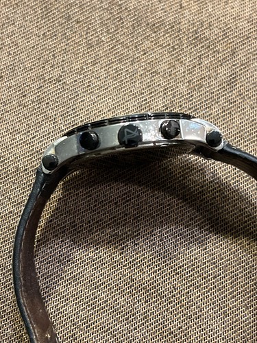 August Steiner Mens Chronograph Watch Model AS8014BK With New Battery READ!! - Picture 6 of 13
