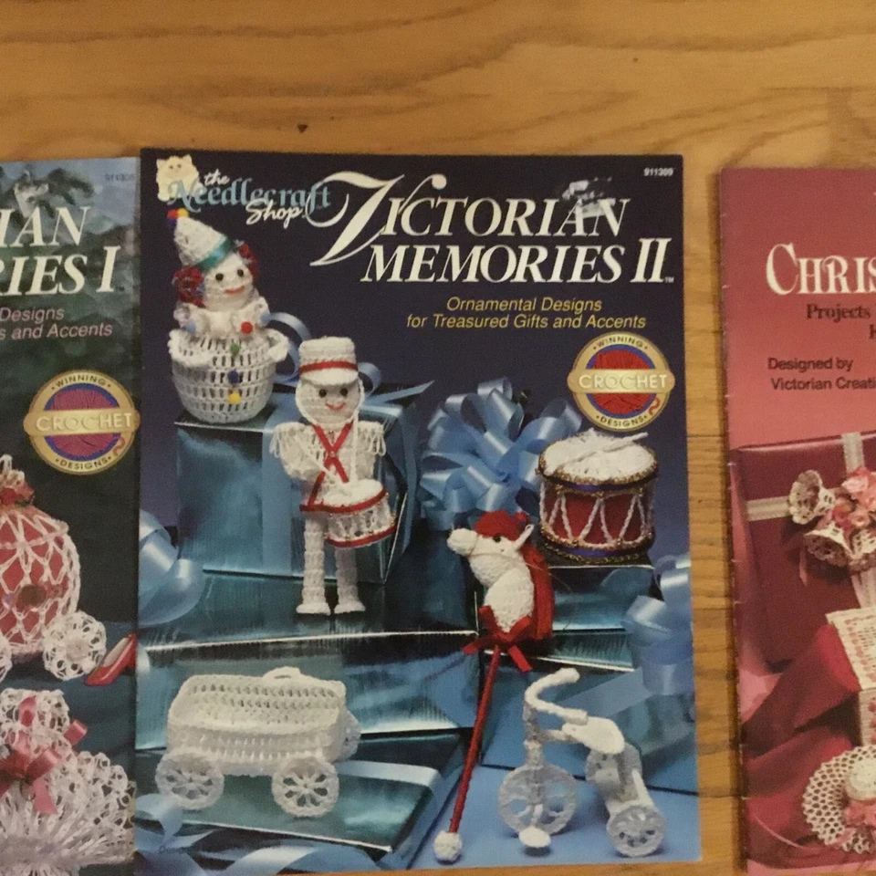 Lot of 3 Victorian Crochet Pattern Books Needlecraft Shop + - Image 3 of 4