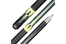 Billard Queue, Pool, Cue Longoni VAULA "BISON II 2", schwarz-gelb, 2-tlg