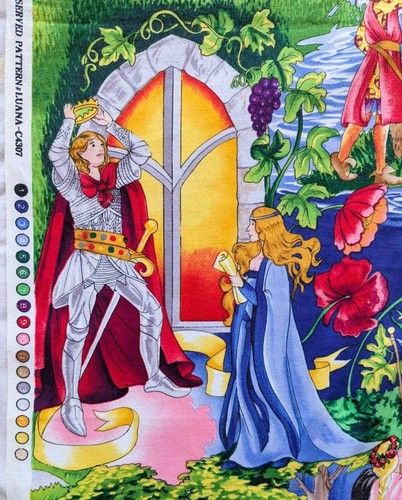Timeless Treasures Quilt Fabric~42x74"~Loana C3407~Medieval Knights~King Arthur - Picture 7 of 7