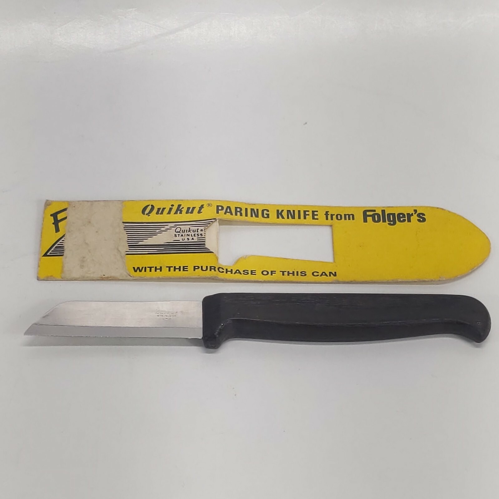 Vintage Quikut Paring Knife From Folger's Coffee 2.25" Blade Stainless USA eBay