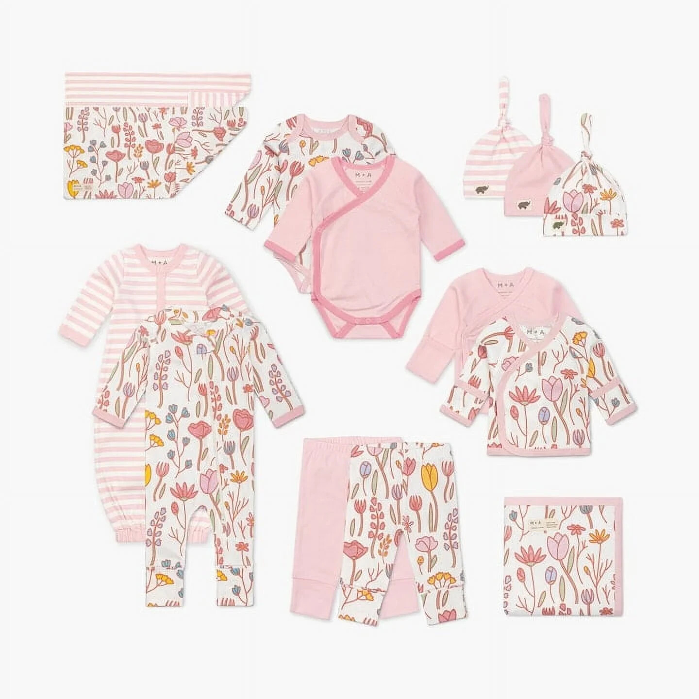 NWT Monica + Andy Organic 14-Piece Baby Shower Gift Set in Wildflower for Newborns