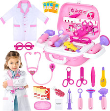 Play Doctor Kit for Toddlers - 22-PC Role Play Medical Toy Gift Set with Costume