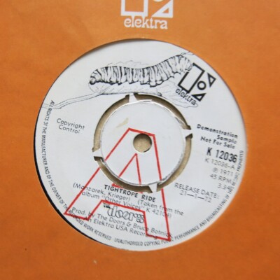 THE DOORS Tightrope Ride / Variety Is The Spice Of Life UK 7'' demo Elektra 1971