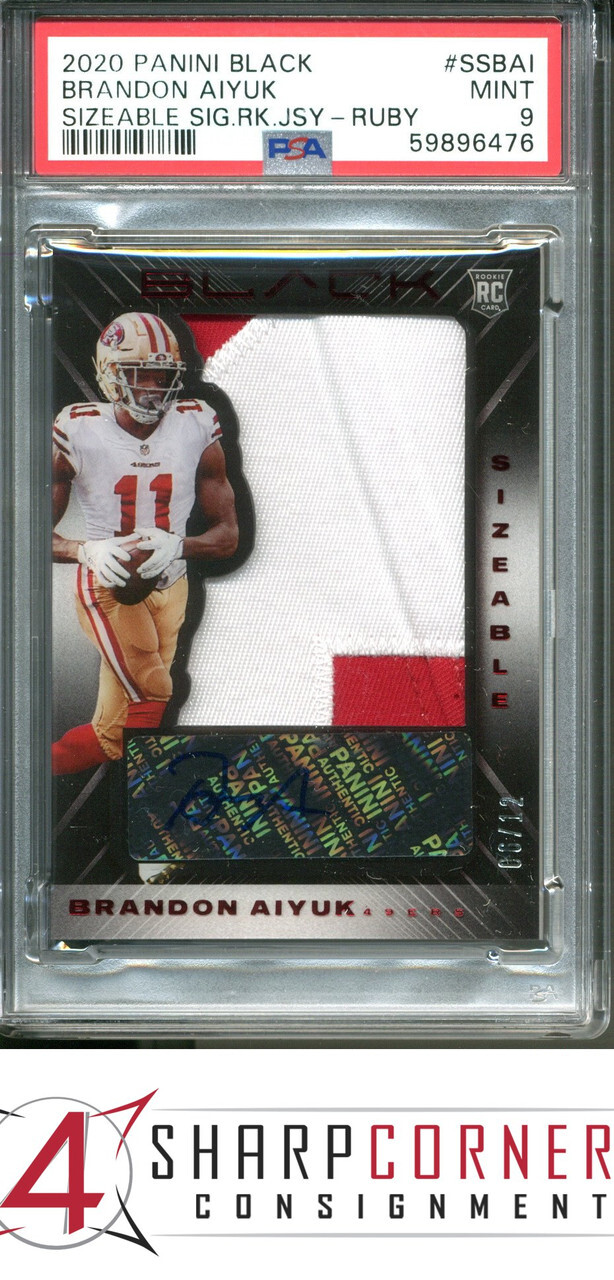Brandon Aiyuk Panini Black Sizeable Signatures Rookie Jersey #SSBAI Ruby