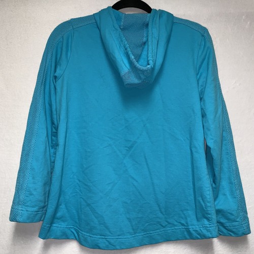 Made For Life Women’s Zip Up Hoodie Long Sleeve Teal Conquer Fear Size Small - Picture 3 of 4