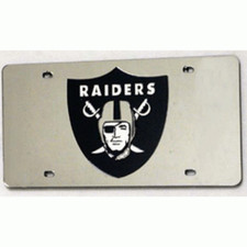 oakland raiders nfl football team logo laser license plate made in usa