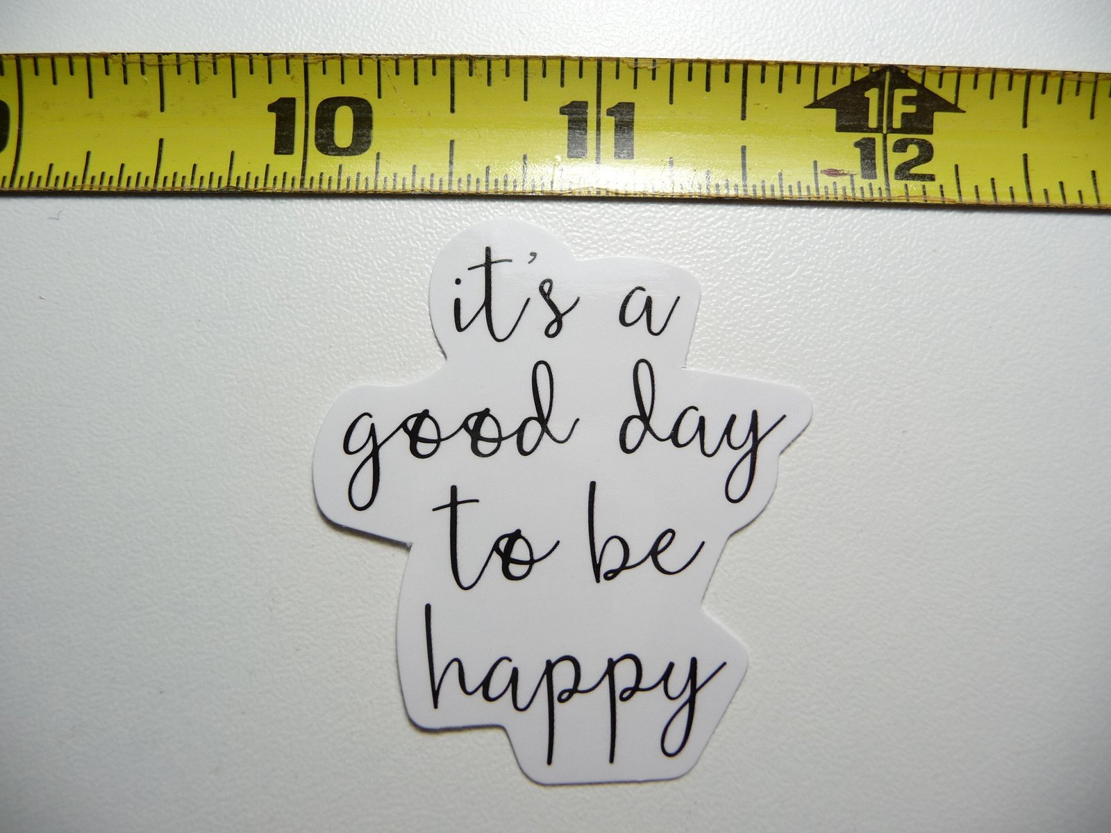 Happy Cursive Decal Sticker - Glossy Motivational Positive Vibes
