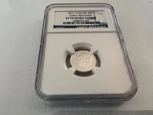 2011-S SILVER ROOSEVELT DIME NGC PF70 ULTRA CAMEO "BLUE LABEL" TOP POP