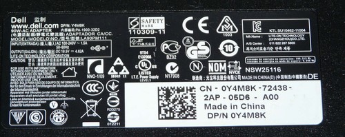 DELL Notebook Netzteil LA90PM111 DP/N 0Y4M8K / 19,5V - 4,62A - 90Watt - Photo 2/3