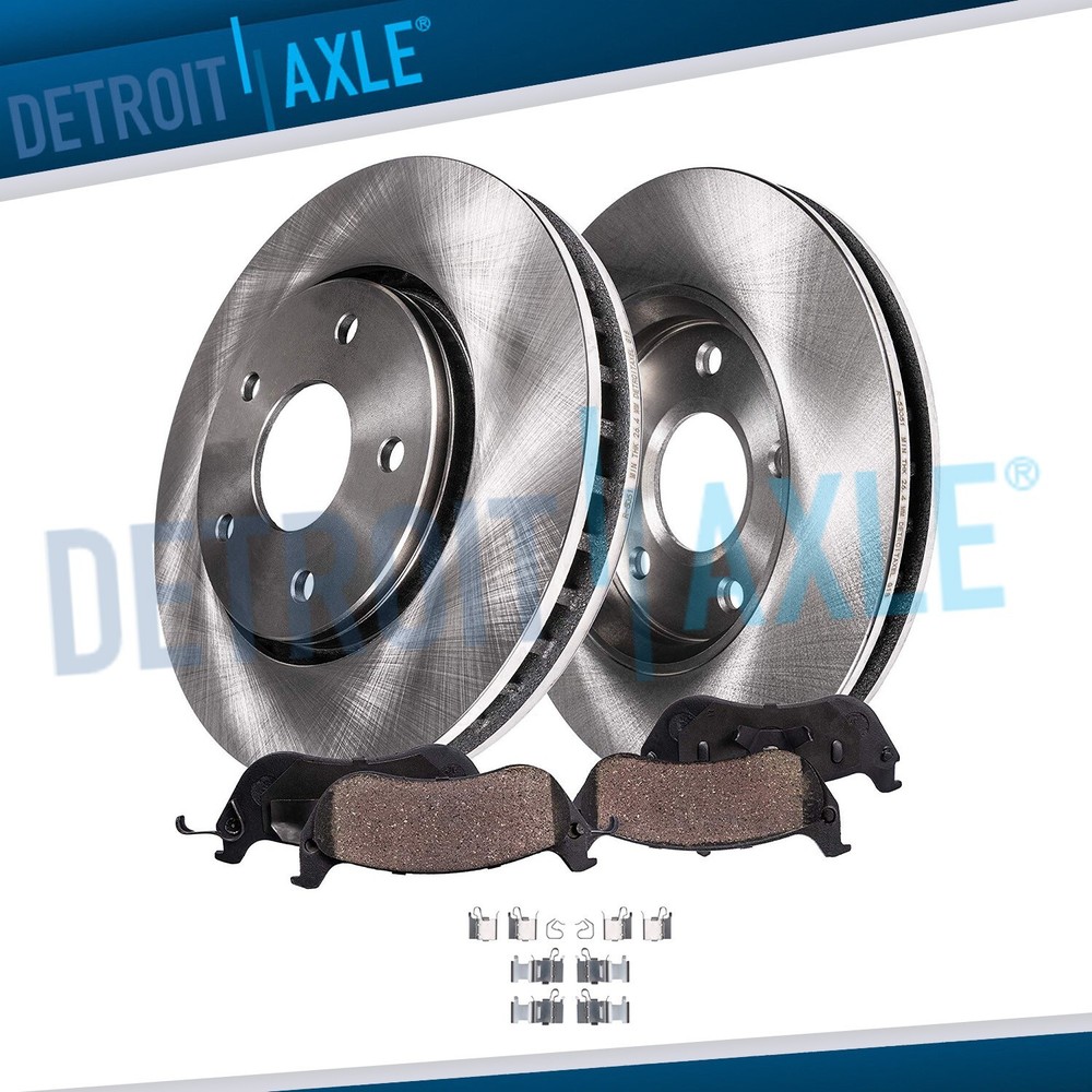 Front Disc Brake Rotors and Ceramic Brake Pads for 2006 - 2015 Lexus IS250 2.5L