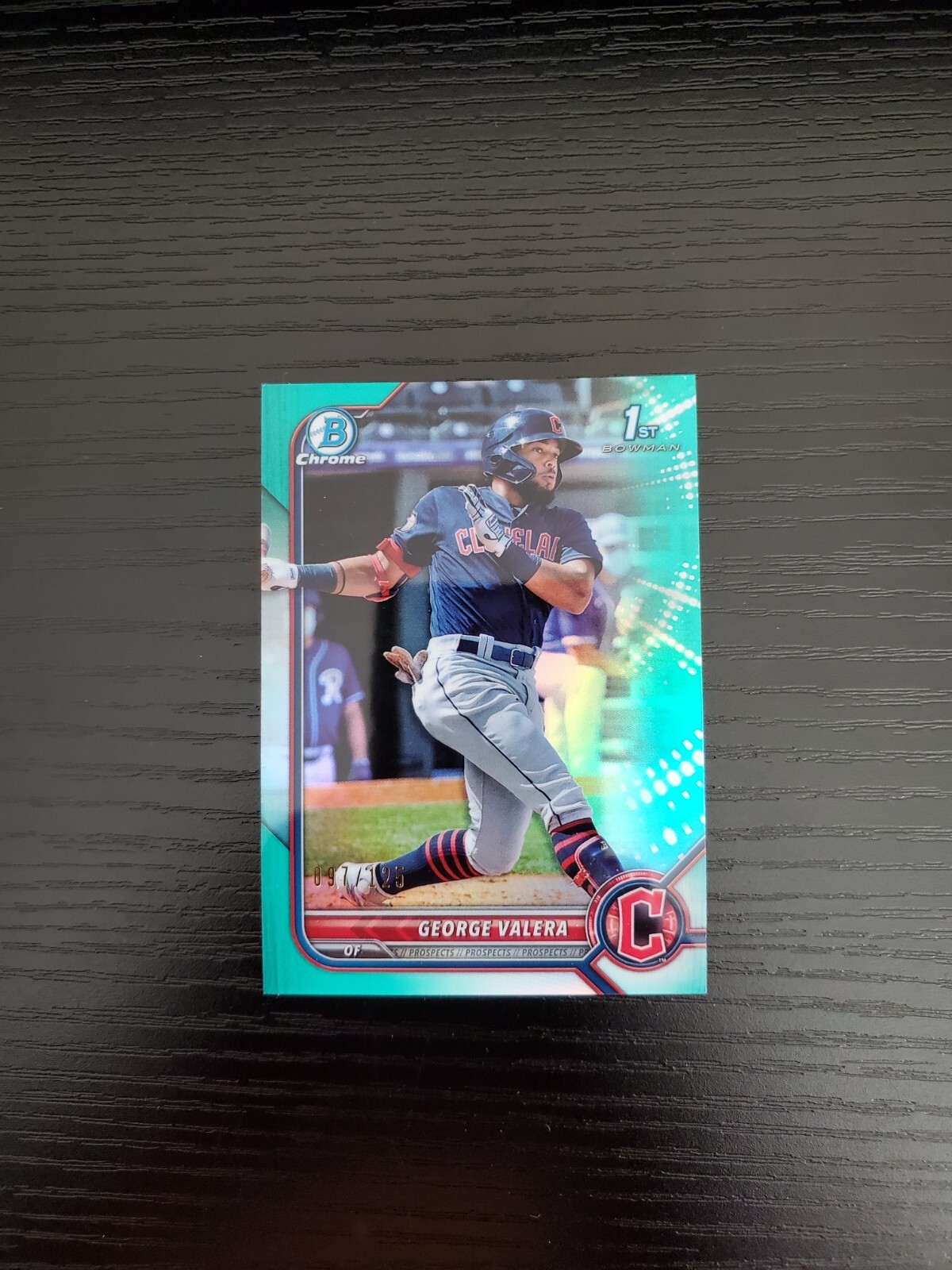 George Valera - 2022 Bowman Chrome 1st Bowman #BCP-22 - AQUA REFRACTOR /125
