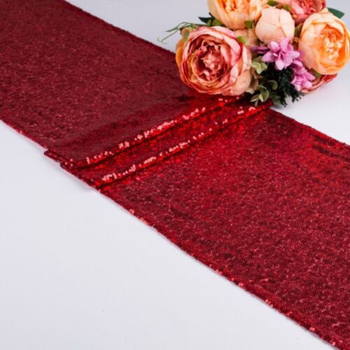 Glitter Sequin Table Runner Cloth Cover Sparkly Wedding Party Adorn Shiny Bling - Picture 5 of 28